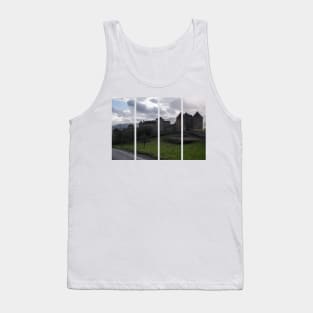 Berze-le-Chatel fortress is a 10th-century castle in the Bourgogne-Franche-Comte. Cloudy winter day Tank Top